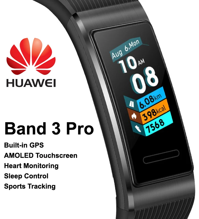 HUAWEI Band 3 Pro Smart Sports Wristband Built-in GPS Real Time Heartbeats OMOLED Touchscreen Smart Help Sleep Sports Experts
HUAWEI Band 3 Pro Smart Sports Wristband Built-in GPS Real Time Heartbeats OMOLED Touchscreen Smart Help Sleep Sports Experts