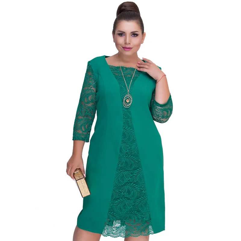 6XL Women Dress Large Size Autumn Winter Lace Dress Green Rob Female 2019 Tunics Bodycon Dress Plus Big Sizes Vestidos
6XL Women Dress Large Size Autumn Winter Lace Dress Green Rob Female 2019 Tunics Bodycon Dress Plus Big Sizes Vestidos