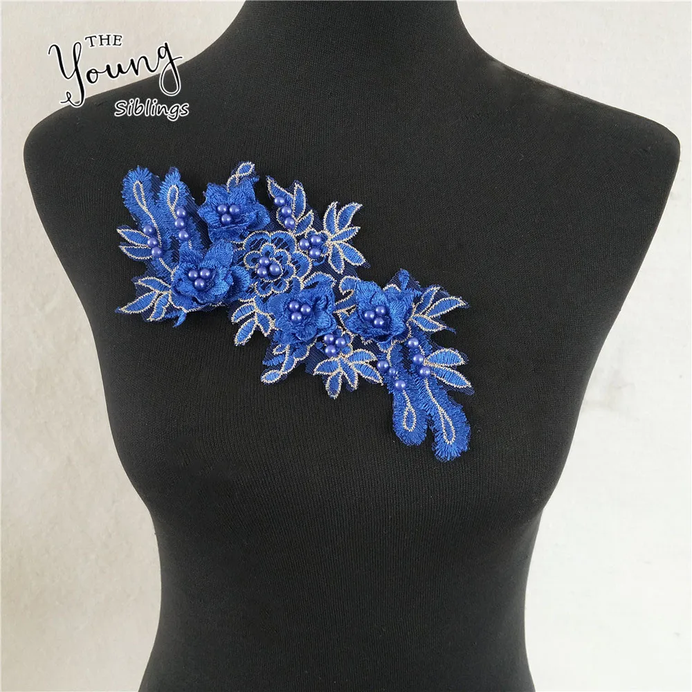 ABS pearl Flower Lace Collar Clothing Fabric Accessories Blue Organza embroidery Patches Sewing Crafts Applications for clothes
ABS pearl Flower Lace Collar Clothing Fabric Accessories Blue Organza embroidery Patches Sewing Crafts Applications for clothes