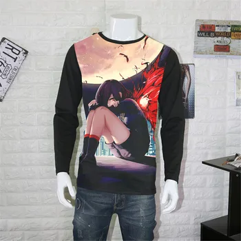 Cosplay Styles Anime Unisex Tokyo Ghoul Print T-shirts Kaneki Ken Long Sleeve T Shirt Kirishima Touka Tops Autumn Tees Clothes
Cosplay Styles Anime Unisex Tokyo Ghoul Print T-shirts Kaneki Ken Long Sleeve T Shirt Kirishima Touka Tops Autumn Tees Clothes