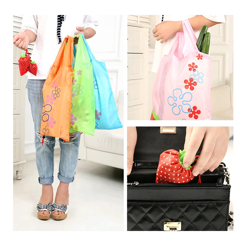 1pc Reusable Environmental Shopping Bag Nylon Foldable Handbag Strawberry Foldable Shopping Bags New Shopping Tote Bag
1pc Reusable Environmental Shopping Bag Nylon Foldable Handbag Strawberry Foldable Shopping Bags New Shopping Tote Bag