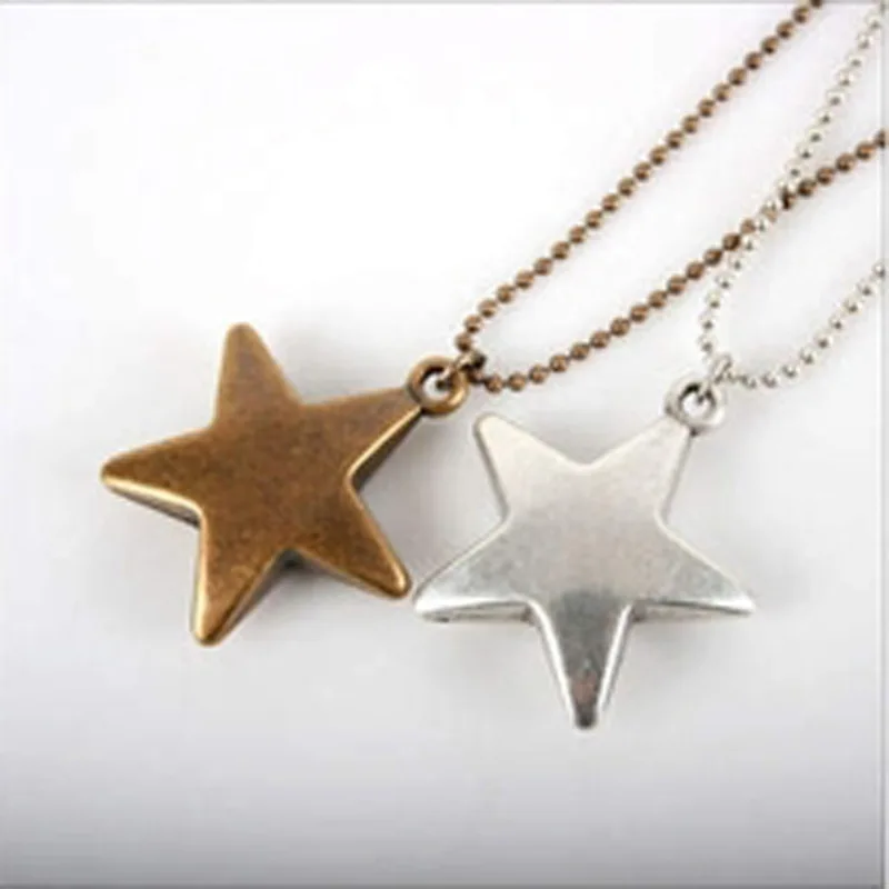 Korean jewelry lucky star star retro sweater chain long women necklace jewelry