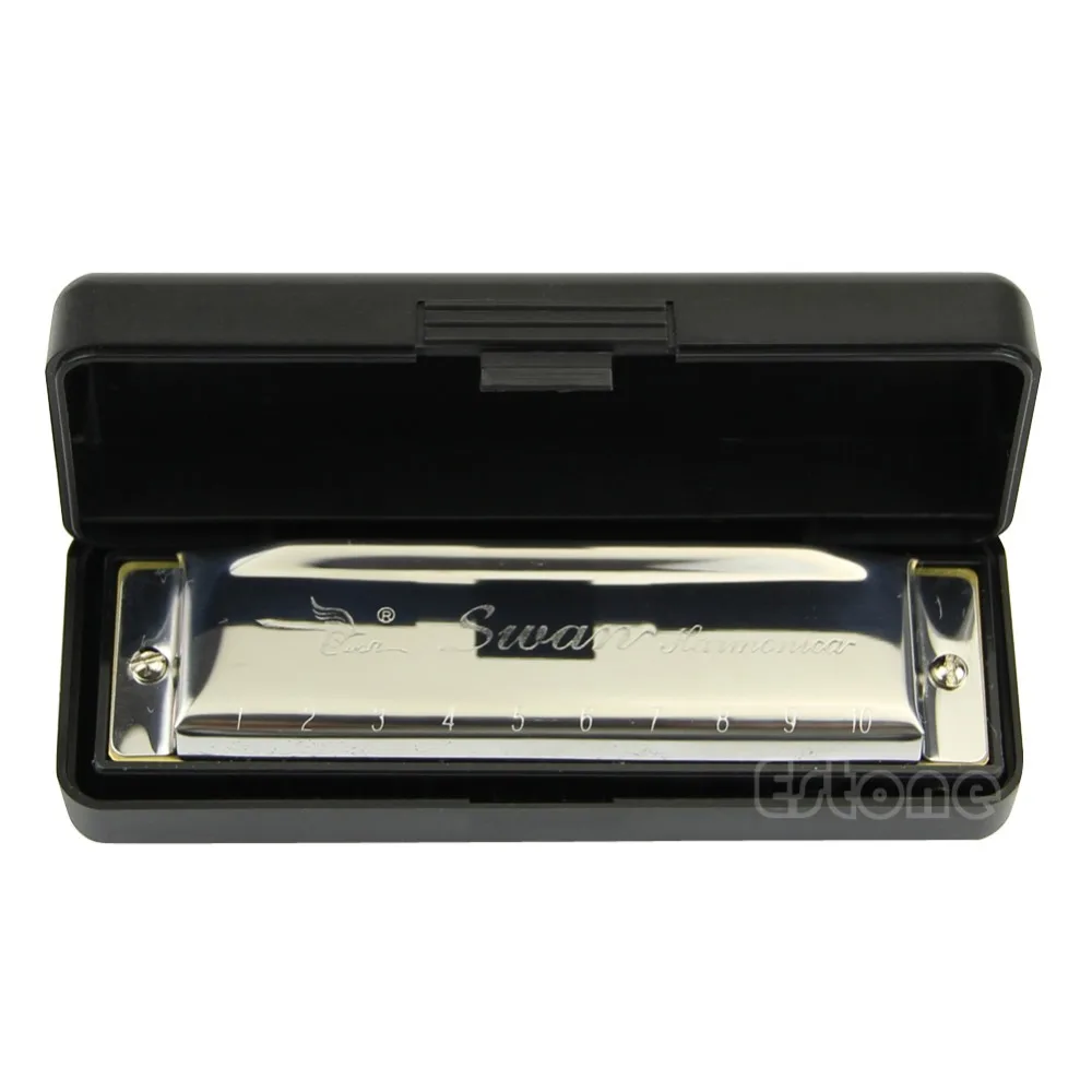 High quality timbre 10 Hole Key of C New Swan Harmonica metal reeds for Blues Rock Jazz Folk Harmonicas Silver
High quality timbre 10 Hole Key of C New Swan Harmonica metal reeds for Blues Rock Jazz Folk Harmonicas Silver