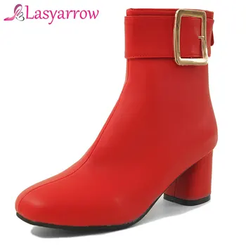 Lasyarrow Square Toe Motorcycle Boots Fashion Short Martin Boots Zipper Botas Feminina Buckle High Heels Sapatos Mujer Footwear
Lasyarrow Square Toe Motorcycle Boots Fashion Short Martin Boots Zipper Botas Feminina Buckle High Heels Sapatos Mujer Footwear
