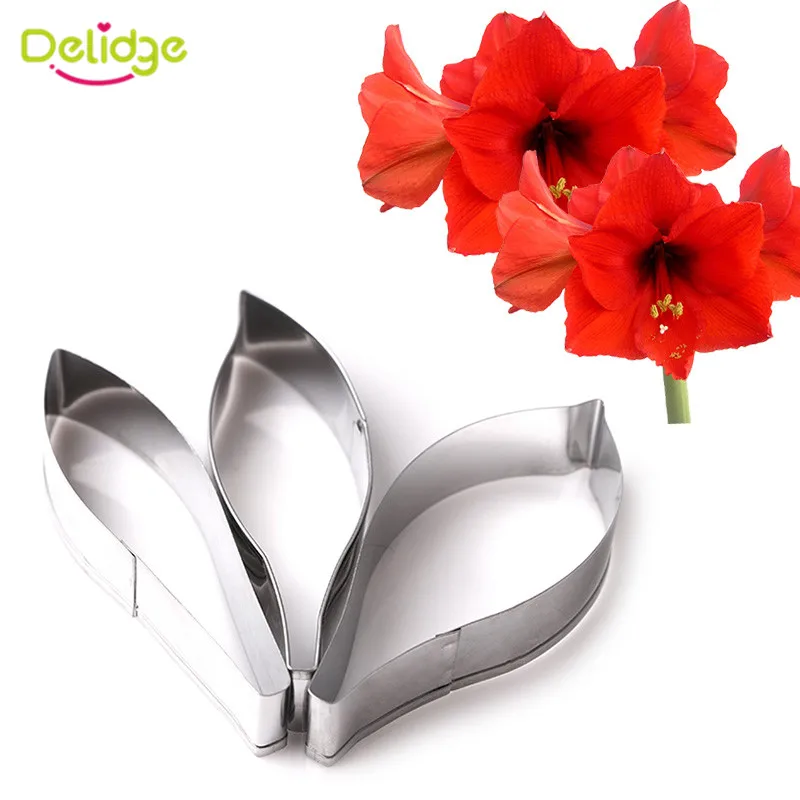 Delidge 3pcs/set Stainless Steel Hippeastrum Petals Cookie Cutter Sugarcraft Biscuit Fondant Cake Decorating Tools Baking Mould
Delidge 3pcs/set Stainless Steel Hippeastrum Petals Cookie Cutter Sugarcraft Biscuit Fondant Cake Decorating Tools Baking Mould