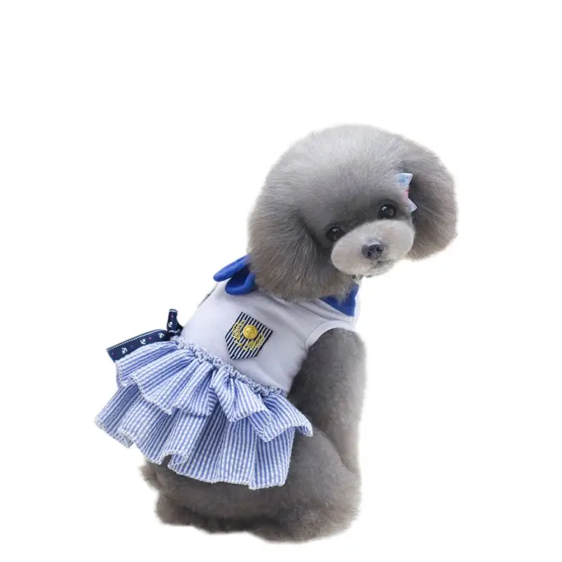 Hot Selling Spring Summer Classic Sailor Style Pet Dogs Cute Dress For Puppy Dogs Clothing
Hot Selling Spring Summer Classic Sailor Style Pet Dogs Cute Dress For Puppy Dogs Clothing