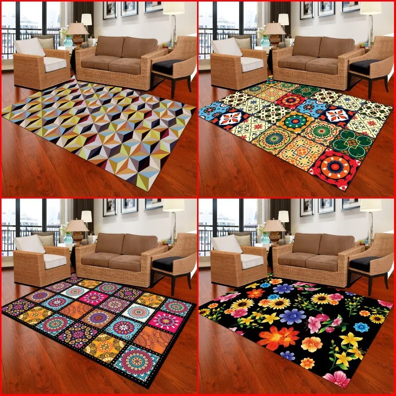 Geometric Plaid Floral Pattern Carpet Living Room Rug Sofa Coffee Table Mat Bedroom Yoga Pad Rectangular Bedside Blanket
Geometric Plaid Floral Pattern Carpet Living Room Rug Sofa Coffee Table Mat Bedroom Yoga Pad Rectangular Bedside Blanket