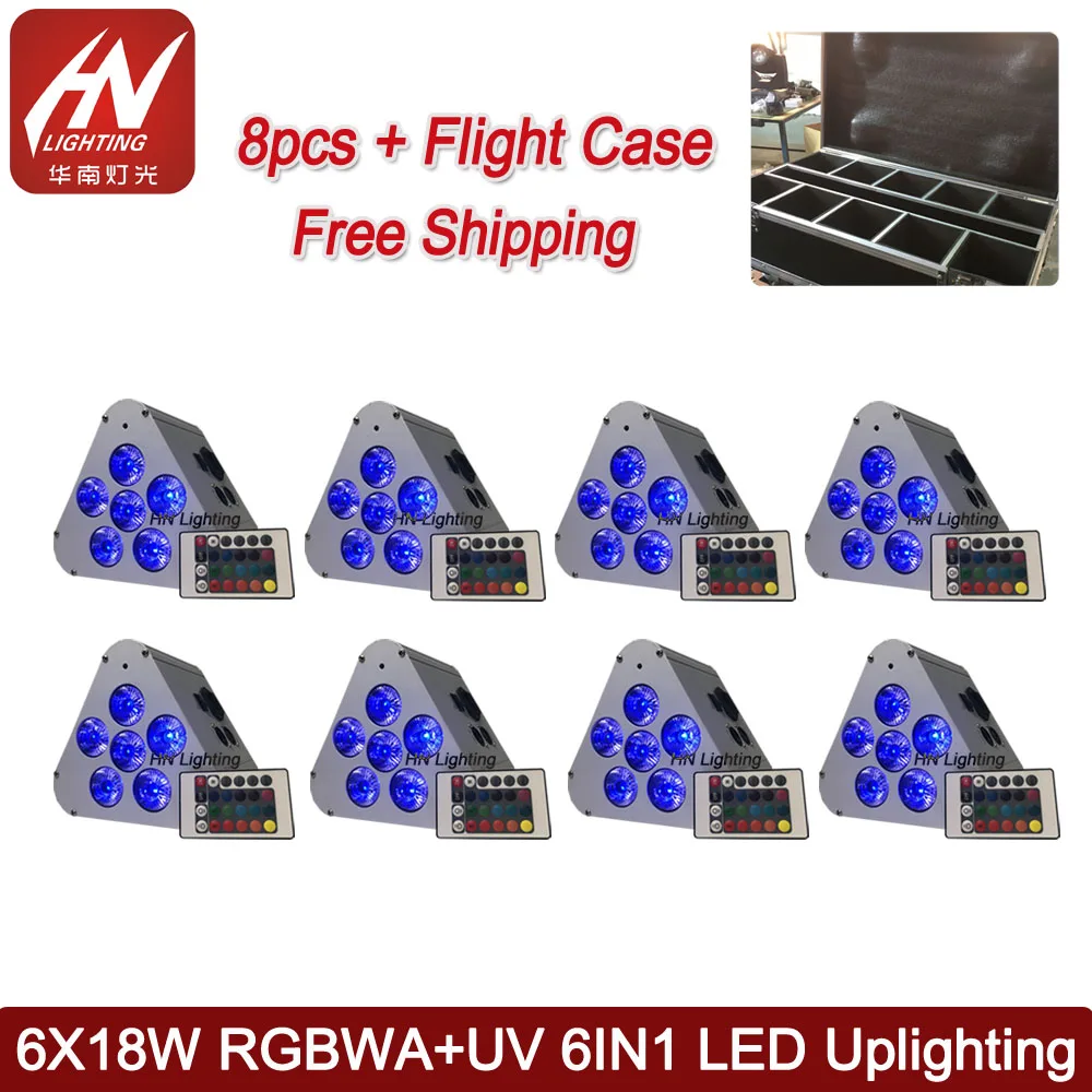 8pcs with case 6x18w led Par battery rgbwauv 6 in1 led par can DMX Wireless Battery Flat Par Light For Professional Stage Lights
8pcs with case 6x18w led Par battery rgbwauv 6 in1 led par can DMX Wireless Battery Flat Par Light For Professional Stage Lights
