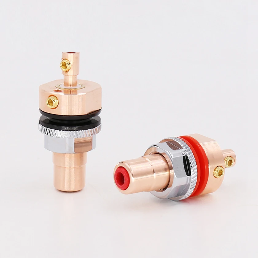 Free shipping Viborg RC102 99.998% Pure Red Copper RCA Socket Phono Chassis Female HIFI AMP HI END
Free shipping Viborg RC102 99.998% Pure Red Copper RCA Socket Phono Chassis Female HIFI AMP HI END