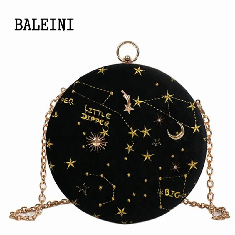 Fashion Suede Shoulder Bag Chain belt Women's Crossbody Messenger Bags Ladies Purse Female Round Handbag 2019Starry sky Circular
Fashion Suede Shoulder Bag Chain belt Women's Crossbody Messenger Bags Ladies Purse Female Round Handbag 2019Starry sky Circular