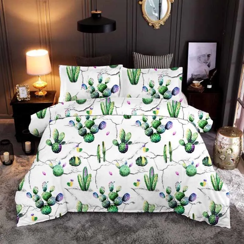 Home Textile Plant Green Cactus Duvet Cover Set Bed Duvet Cover Pillowcase 3D Printed Bedding Set Dekbedovertrek 240/220 Size
Home Textile Plant Green Cactus Duvet Cover Set Bed Duvet Cover Pillowcase 3D Printed Bedding Set Dekbedovertrek 240/220 Size