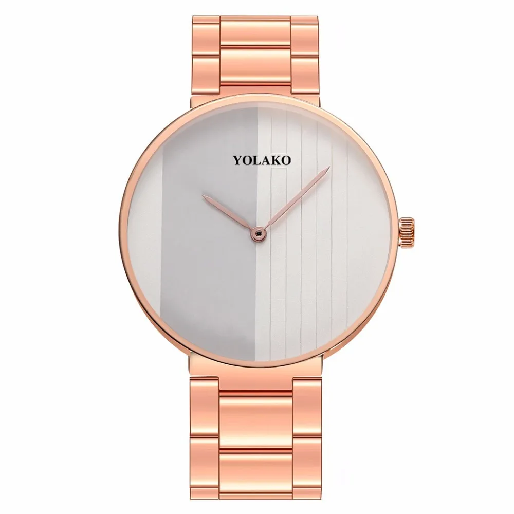 Hot Fashion Women Men Stainless Steel Stripe Watch Luxury YOLAKO Unisex Analog Quartz Watch Dropshipping Clock
Hot Fashion Women Men Stainless Steel Stripe Watch Luxury YOLAKO Unisex Analog Quartz Watch Dropshipping Clock