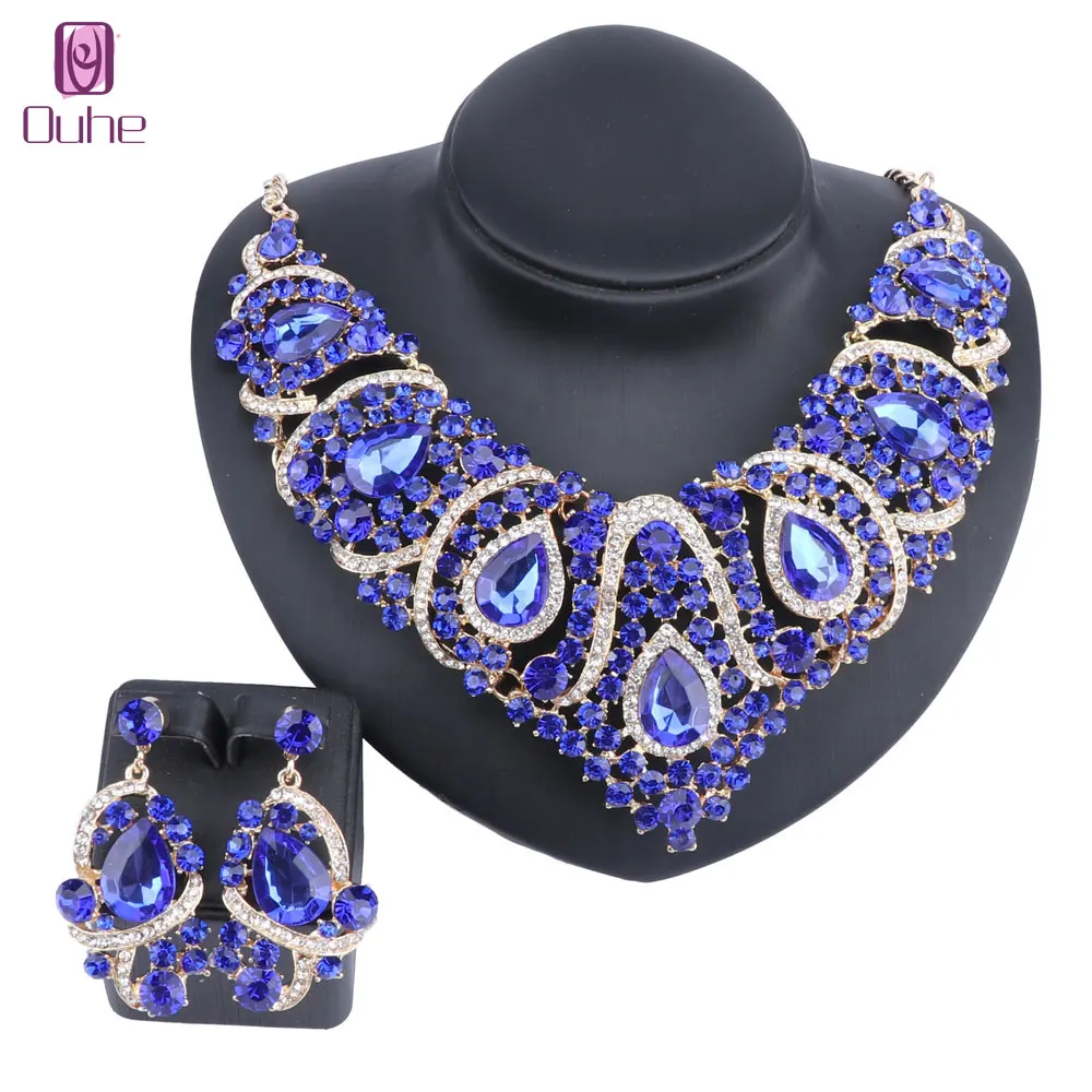 Women's Wedding Bridal Crystal Teardrop Choker Statement Necklace Earrings Party Costume Prom Jewelry Set
Women's Wedding Bridal Crystal Teardrop Choker Statement Necklace Earrings Party Costume Prom Jewelry Set