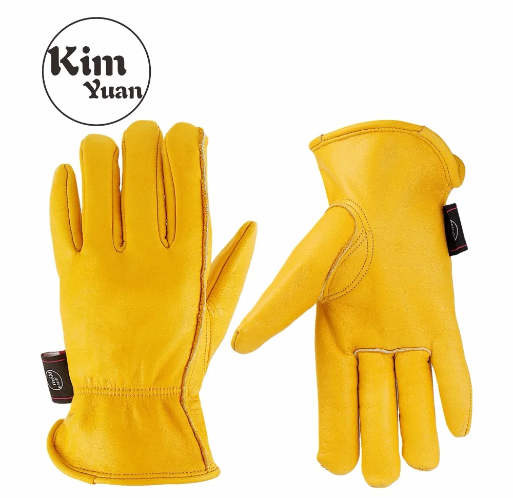 KIM YUAN 008 2 Pair Golden Leather Work Gloves for Gardening/Cutting/Construction/Motorcycle, Men&Women, with Elastic Wrist
KIM YUAN 008 2 Pair Golden Leather Work Gloves for Gardening/Cutting/Construction/Motorcycle, Men&Women, with Elastic Wrist