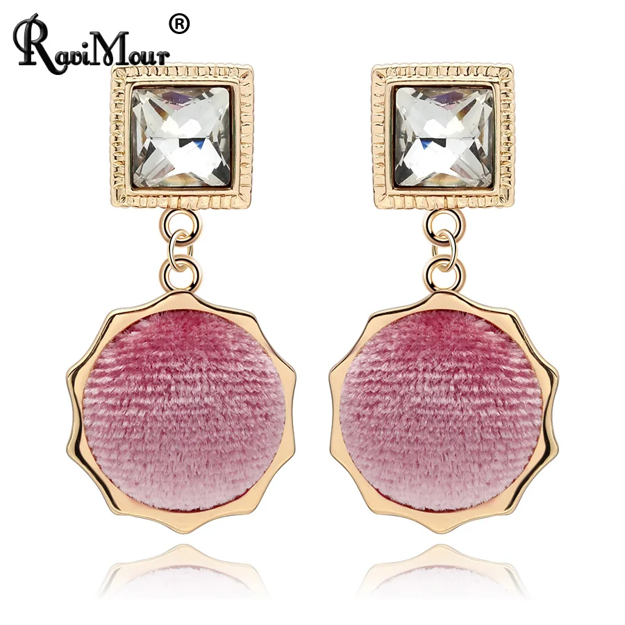 RAVINOUR Velvet Earrings for Women Wedding Jewelry Geometric Crystal Earring Bijoux Femme New 2018 Korean Style Dangle Earring
RAVINOUR Velvet Earrings for Women Wedding Jewelry Geometric Crystal Earring Bijoux Femme New 2018 Korean Style Dangle Earring