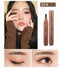 Yanqina Baru 3 Warna PRO Tahan Air 24 H Tahan Lama Alis Tato Warna Cairan Pensil Alis Kecantikan Makeup Alis Mata pena TSLM2(China)