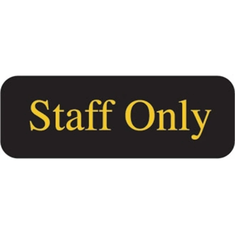 5 Pcs Safety Signs - Staff Only Sign - Kitchen Office Staff Only Miscellaneous People Are Not Admitted Signs, 60x170mm
5 Pcs Safety Signs - Staff Only Sign - Kitchen Office Staff Only Miscellaneous People Are Not Admitted Signs, 60x170mm