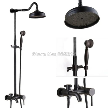 Wall Mounted Black Oil Rubbed Bronze Bathroom 8 inch Shower Heads Rainfall Shower Faucet with Single Handle Tub Mixer Tap Wrs623
Wall Mounted Black Oil Rubbed Bronze Bathroom 8 inch Shower Heads Rainfall Shower Faucet with Single Handle Tub Mixer Tap Wrs623
