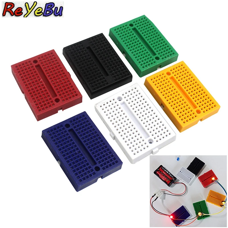 SYB-170 Mini Solderless Prototype 35*47*8.5mm Experiment Test Breadboard 170 Tie-points for arduino diy kit
SYB-170 Mini Solderless Prototype 35*47*8.5mm Experiment Test Breadboard 170 Tie-points for arduino diy kit