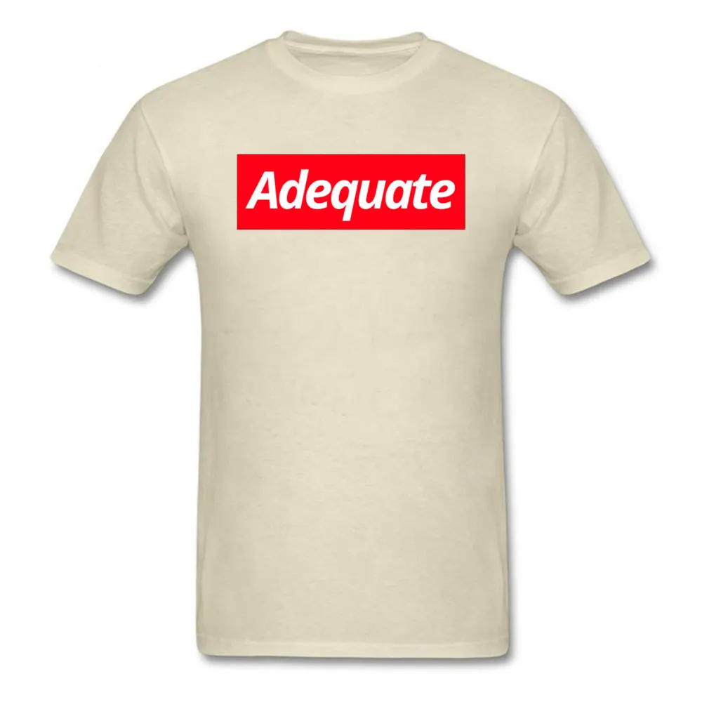 Mens T-Shirt Adequate 24234 Street Tops Shirt Cotton Fabric Round Neck Short Sleeve Design Tshirts Summer Drop Shipping Adequate 24234 beige