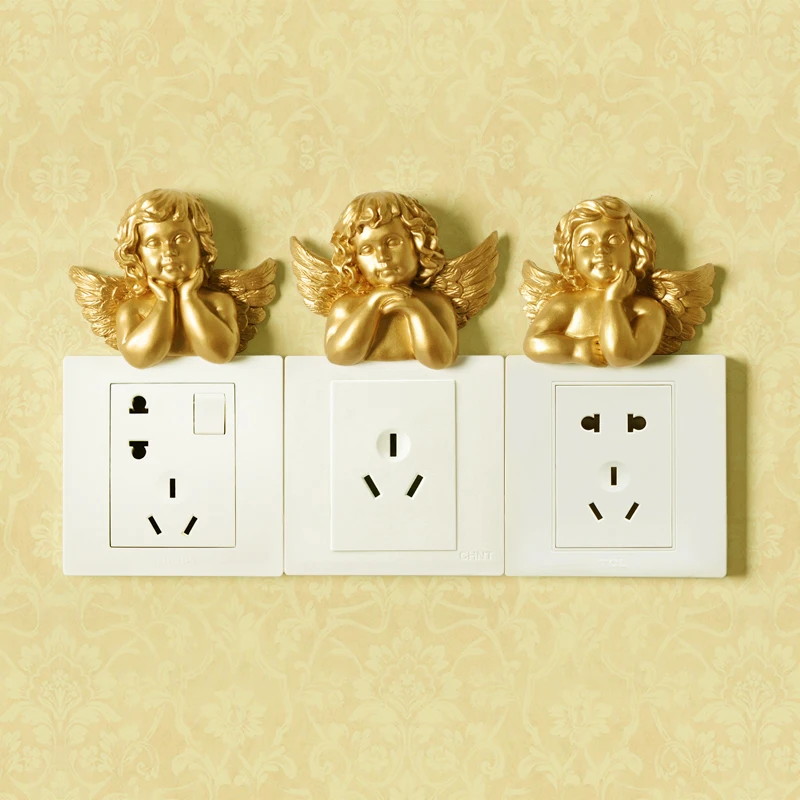 European resin switch plate Wall hangings Decorative Wall Stickers stereoscopic Angel Socket Adornment Household wall hangings
European resin switch plate Wall hangings Decorative Wall Stickers stereoscopic Angel Socket Adornment Household wall hangings
