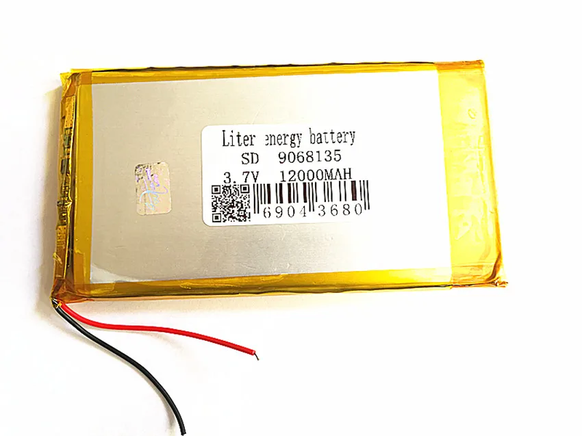 Size 9068135 3.7V 12000mAh Lithium polymer Battery with Protection Board For Tablet PCs Free Shipping
Size 9068135 3.7V 12000mAh Lithium polymer Battery with Protection Board For Tablet PCs Free Shipping