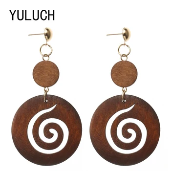YULUCH Wood Earrings for Woman 2018 New Design Personality Hollow Latest Good Quality African Wood Earrings Jewelry 1 Pair Eard
YULUCH Wood Earrings for Woman 2018 New Design Personality Hollow Latest Good Quality African Wood Earrings Jewelry 1 Pair Eard