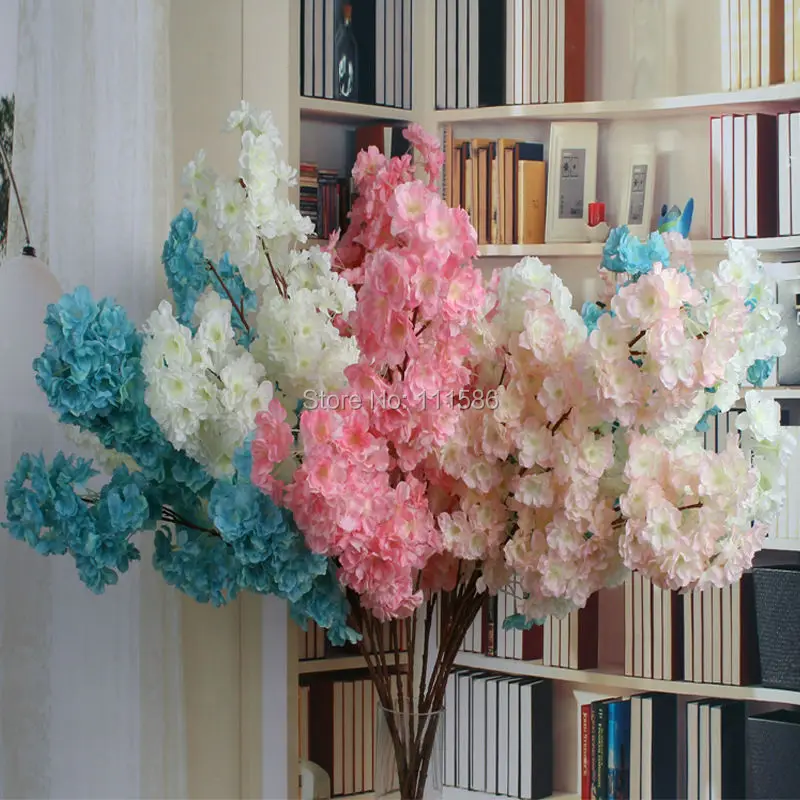 Artificial flower Cherry blossom (100cm) dense 2017 NEW!! (20pcs/lot) Home/wedding Decoration flowers 4 Colors Available
Artificial flower Cherry blossom (100cm) dense 2017 NEW!! (20pcs/lot) Home/wedding Decoration flowers 4 Colors Available