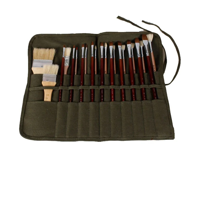 DAINCHOUL 22-Slot Double Layer Canvas Art Pencil Writing Brush Pen Roll Up Storage Wrap Organizer Case Bag Pouch Artist Supplies
DAINCHOUL 22-Slot Double Layer Canvas Art Pencil Writing Brush Pen Roll Up Storage Wrap Organizer Case Bag Pouch Artist Supplies