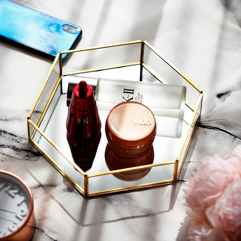 Metal Glass Geometry Storage Plate Jewelry Plant Cupcake Container Luxurious Home Storage Tray Organizer for Weeding Decor
Metal Glass Geometry Storage Plate Jewelry Plant Cupcake Container Luxurious Home Storage Tray Organizer for Weeding Decor