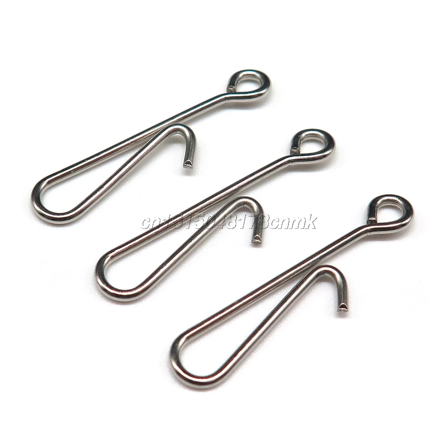 Minfishing 100pcs/lot Stainless Steel Hook Snap easy to connect fishing hook Fishing swivel Safety Snap for Carp Fishing
Minfishing 100pcs/lot Stainless Steel Hook Snap easy to connect fishing hook Fishing swivel Safety Snap for Carp Fishing