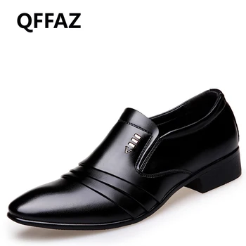QFFAZ Brand Leather Fashion Men Business Dress Loafers Pointy Black Shoes Oxford Breathable Formal Wedding Shoes Big Size 38-46
QFFAZ Brand Leather Fashion Men Business Dress Loafers Pointy Black Shoes Oxford Breathable Formal Wedding Shoes Big Size 38-46