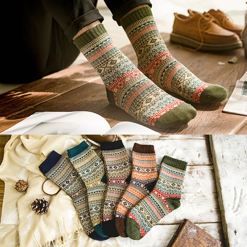 MUXNSARYU Winter Thick Warm Stripe Wool Socks Casual Calcetines Hombre Sock Business Male Socks
MUXNSARYU Winter Thick Warm Stripe Wool Socks Casual Calcetines Hombre Sock Business Male Socks