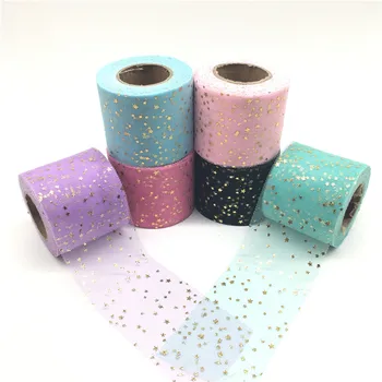 40Yards 6cm Colorful Gold Stars Tutu Organza Elastic Lace Fabric Headband Kids Hair Band Doll Accessories Handmade DIY Tools
40Yards 6cm Colorful Gold Stars Tutu Organza Elastic Lace Fabric Headband Kids Hair Band Doll Accessories Handmade DIY Tools