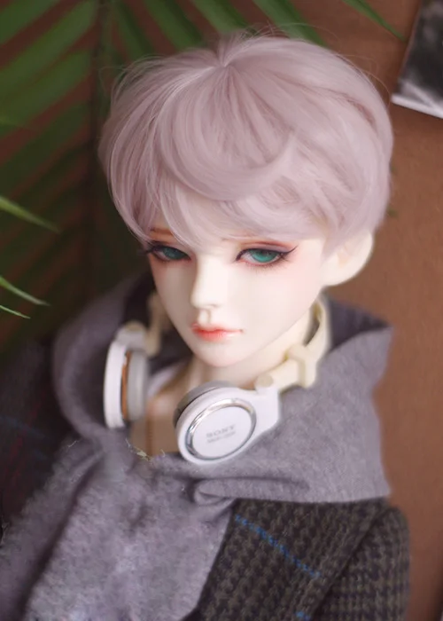 Парики BJD doll серые розовые смешанные короткие волосы для кукол 1/3 1/4 1/6 1/8 DD SD MSD YOSD
