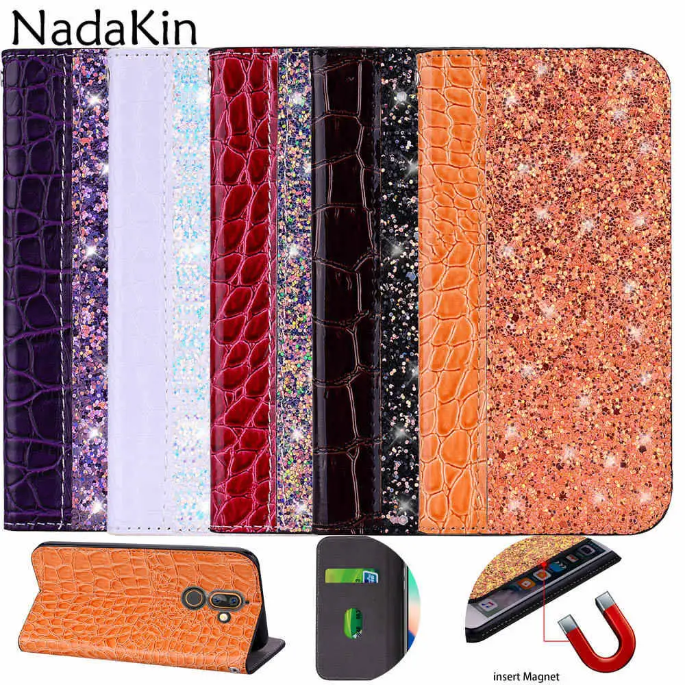 Glitter Bling Book Phone Case Shell for Nokia 5 7 Plus 8 3.1 5.1 6.1 6 2017 With 1 Card Slot Insert Magnet Flip Cover
Glitter Bling Book Phone Case Shell for Nokia 5 7 Plus 8 3.1 5.1 6.1 6 2017 With 1 Card Slot Insert Magnet Flip Cover