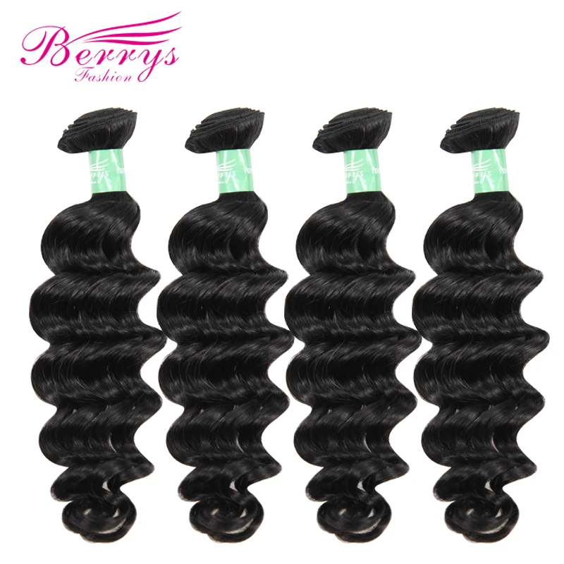 Berrys Fashion Brazilian Virgin Hair Loose Deep 4 Bundles 100% Unprocessed Human Hair Weaving 10-28 Inch Natural Black Color 
Berrys Fashion Brazilian Virgin Hair Loose Deep 4 Bundles 100% Unprocessed Human Hair Weaving 10-28 Inch Natural Black Color