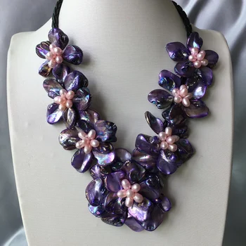 2019 New Fashion Lilac Purple Baroque Mother Of Pearl Shell Flower Choker Necklace for Women Wedding Jewelry Accessories 
2019 New Fashion Lilac Purple Baroque Mother Of Pearl Shell Flower Choker Necklace for Women Wedding Jewelry Accessories