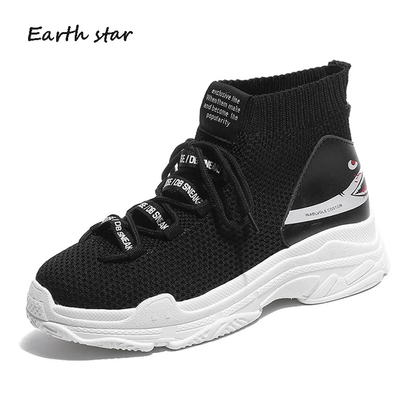 Casual Shoes Women White Sneaker Platform zapatos de mujer Spring New High Top chaussures femme White Sock Shoe Elasticity Black
Casual Shoes Women White Sneaker Platform zapatos de mujer Spring New High Top chaussures femme White Sock Shoe Elasticity Black