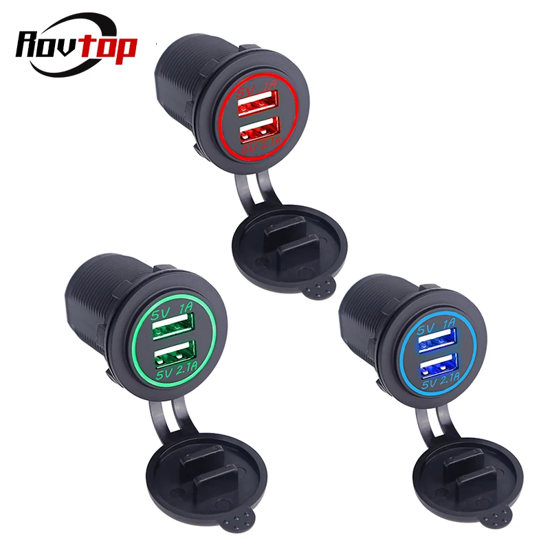 Rovtop Universal Car Charger USB Vehicle DC12V-24V Waterproof Dual USB Charger 2 Port Power Socket 5V For Iphone Samsung
Rovtop Universal Car Charger USB Vehicle DC12V-24V Waterproof Dual USB Charger 2 Port Power Socket 5V For Iphone Samsung