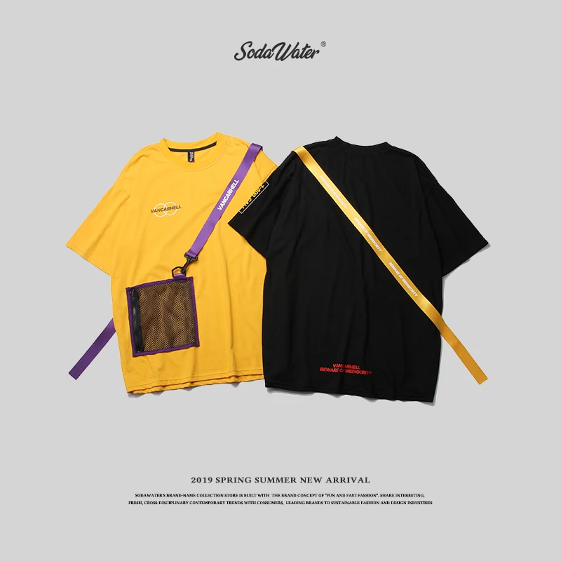 SODA WATER T-shirt Hip Hop cotton shirt letter print mesh pocket T-shirt casual loose fashion men's T-shirt 94207SE
SODA WATER T-shirt Hip Hop cotton shirt letter print mesh pocket T-shirt casual loose fashion men's T-shirt 94207SE