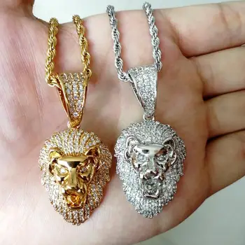 Hip Hop Micro Paved AAA Cubic Zirconia Bling Ice Out Male Lion Pendants Necklace for Men Rapper Jewelry Gold Color
Hip Hop Micro Paved AAA Cubic Zirconia Bling Ice Out Male Lion Pendants Necklace for Men Rapper Jewelry Gold Color