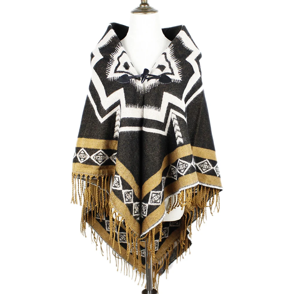winter shawl fashion poncho cashmere feminino inverno shawl geometric turn-down collar cloak woven jacquard capes stole 480g 
winter shawl fashion poncho cashmere feminino inverno shawl geometric turn-down collar cloak woven jacquard capes stole 480g
