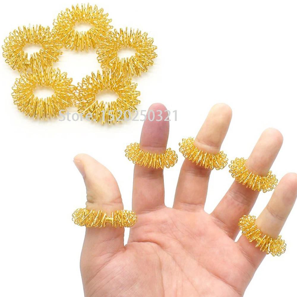 10 Stücke Finger Massage Ring Akupunktur Akupressur Gesundheitswesen MassagYEDE 