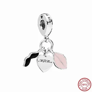 Authentic 925 Sterling Silver Black Moustache Pink Lips Love Couple Pendant Beads DIY Fit PANDORA Charms for Women Jewelry FL750
Authentic 925 Sterling Silver Black Moustache Pink Lips Love Couple Pendant Beads DIY Fit PANDORA Charms for Women Jewelry FL750