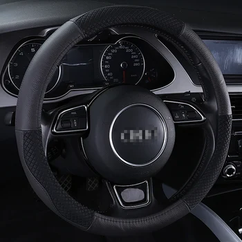 38CM Steering-wheel Cover Layer Leather Steering Wheel Covers Non-slip Skin Feel Car-cover Car-styling Accessories
38CM Steering-wheel Cover Layer Leather Steering Wheel Covers Non-slip Skin Feel Car-cover Car-styling Accessories
