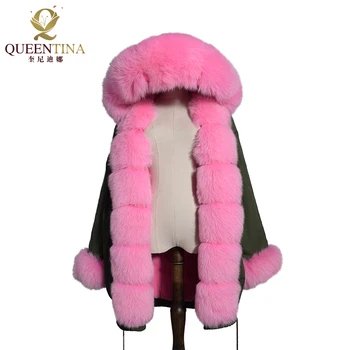 Real Fur Parka Coat Hooded Rabbit Fur Linning Jacket Thick Fur Parkas Women Winter Natural Real Fox Fur Collar Coats with Hood
Real Fur Parka Coat Hooded Rabbit Fur Linning Jacket Thick Fur Parkas Women Winter Natural Real Fox Fur Collar Coats with Hood