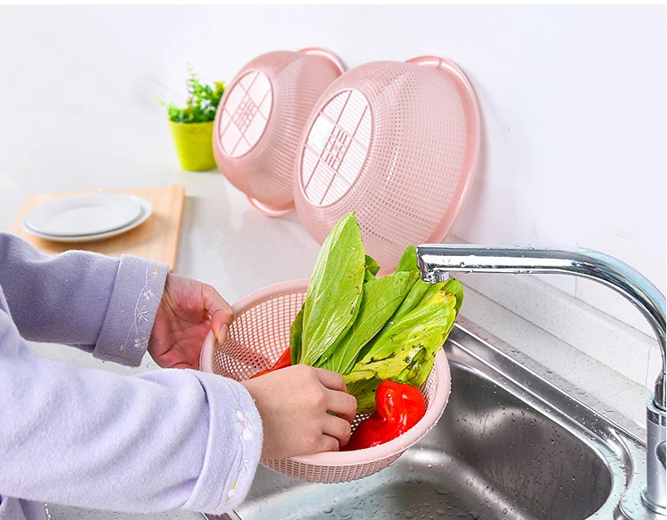 escurridor Cesta de Drenaje de pl/ástico retr/áctil para Verduras y Frutas sobre el Fregadero colador Almacenamiento para ni/ños Estante de Secado jlfhyg colador