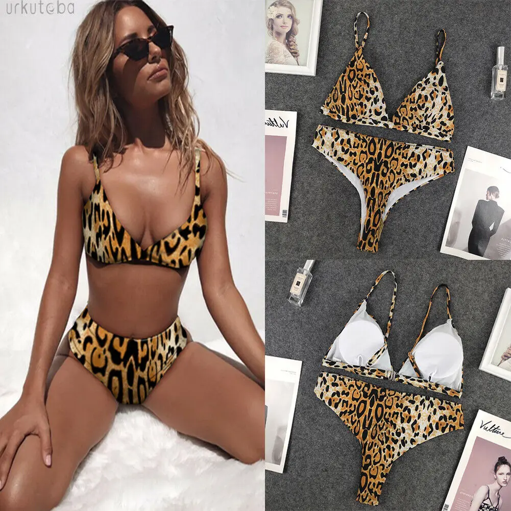 Women Sexy Leopard Print Bikini 2019 Push-up Padded Bra Bathing Suit Swimwear Swimsuit Bathing 2pcs Bikini Set
Women Sexy Leopard Print Bikini 2019 Push-up Padded Bra Bathing Suit Swimwear Swimsuit Bathing 2pcs Bikini Set