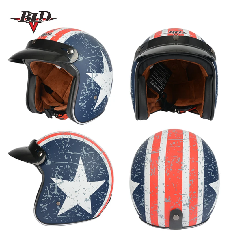 DOT BLD Motorcycle Helmet Motocicleta Cacapete Casco Casque Retro open face helmet 3/4 moto casco DOT approved
DOT BLD Motorcycle Helmet Motocicleta Cacapete Casco Casque Retro open face helmet 3/4 moto casco DOT approved
